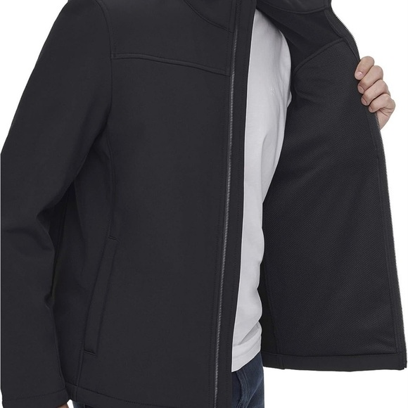 Calvin Klein waterproof fleece jacket in Black  soft shell - Picture 3 of 7